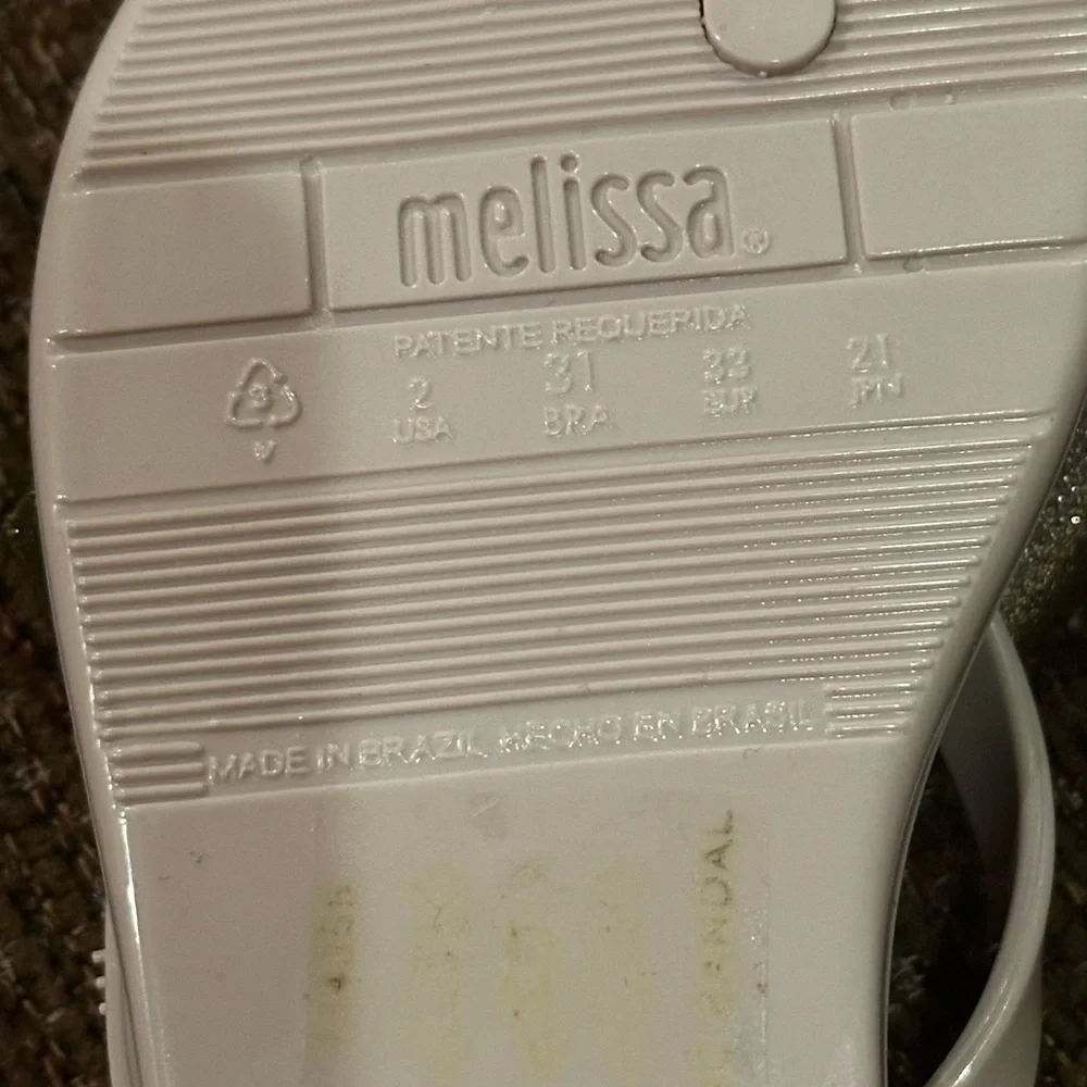 MINI MELISSA girls Mel Harmonic Bow III Beige Glitter